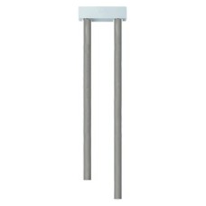 Gong tubular, gris argentado, mate